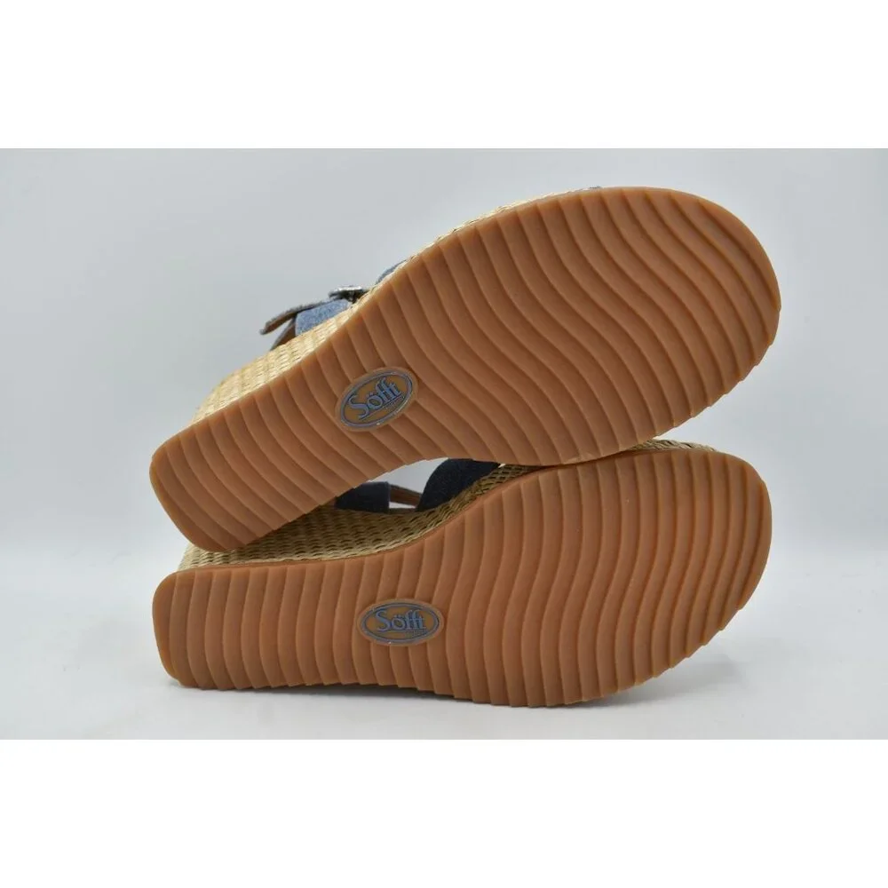 Sofft Womens Size 9 Diana Blue Chambray Denim‎ Espadrille Open Toe Sandals Shoes